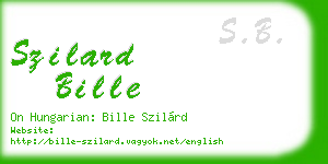 szilard bille business card